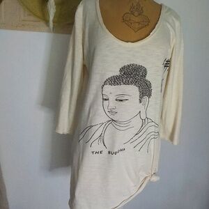 Buddha Cream Mid Sleeve Tee